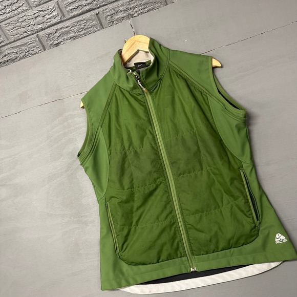 Nike ACG Other - Nike ACG Puffer Vest Men Size L Green Outdoor Hiking Fleece Lined